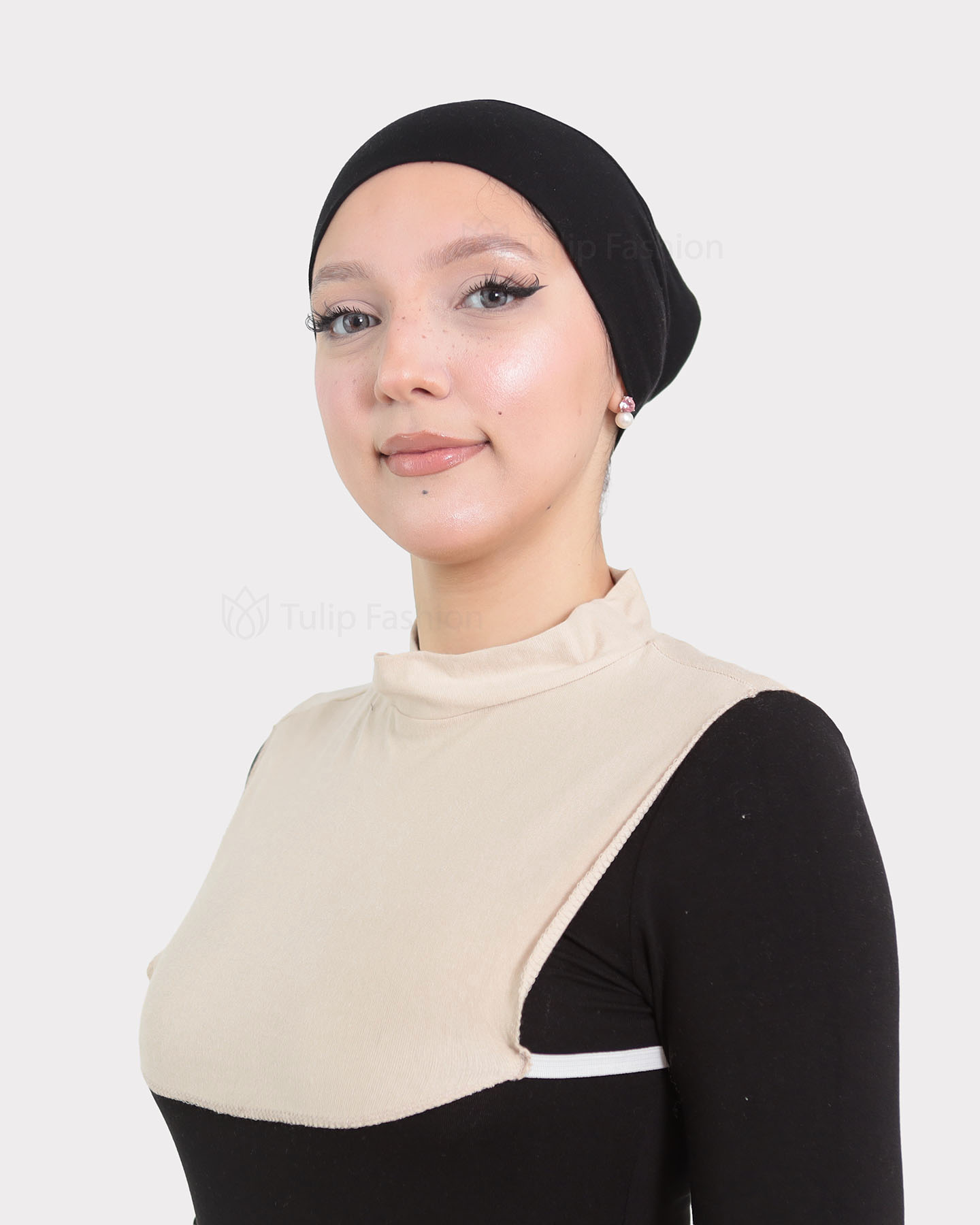 Hijab Neck Collar - Light Beige - 2