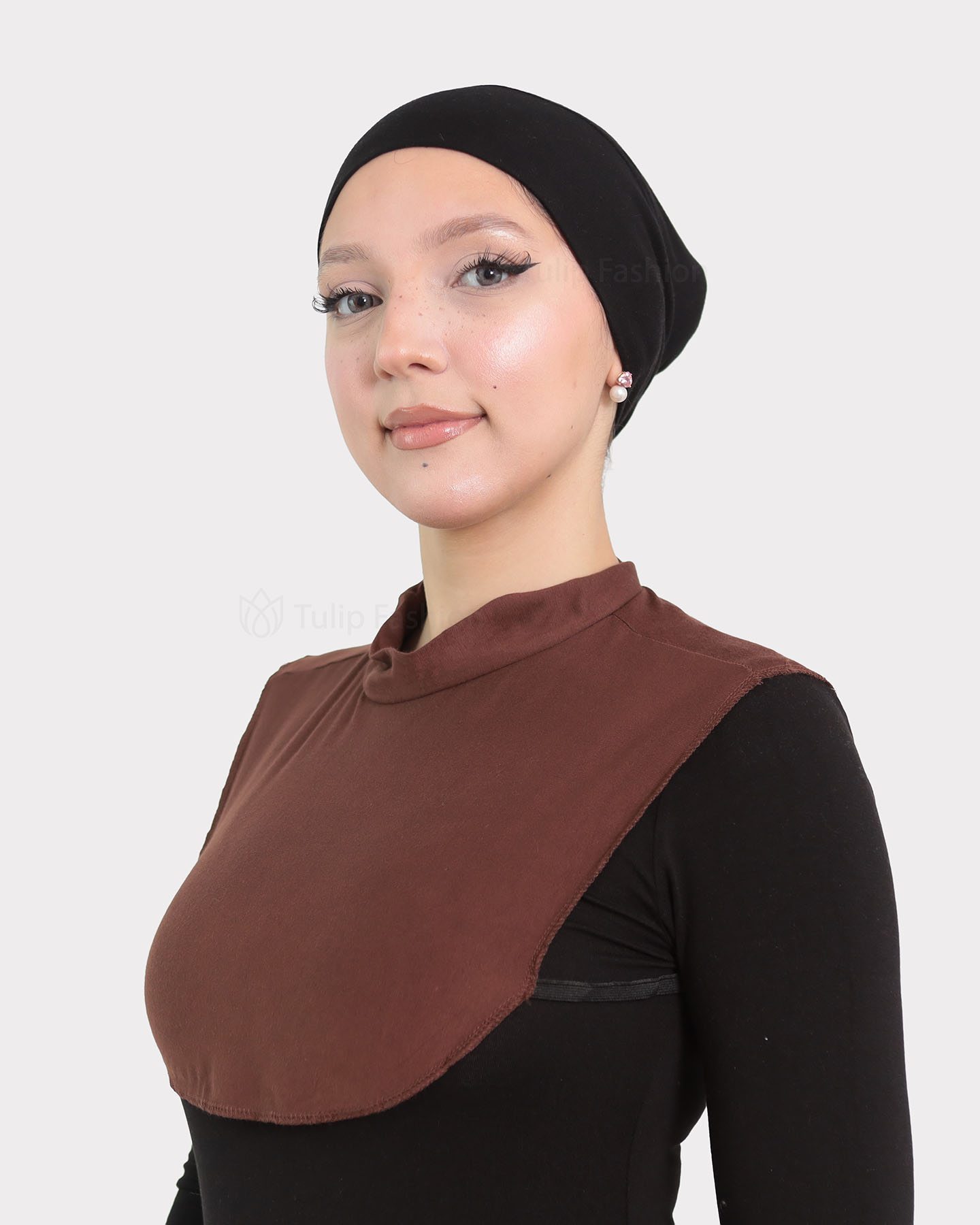 Hijab Neck Collar - Brown - 2