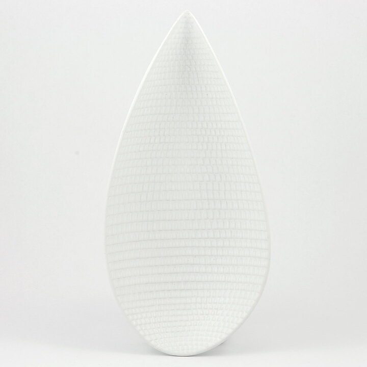 Stig Lindberg (Reptil 1953) White Leaf Dish with Scale Relief 27 cm (2)