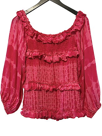 Kali top - fuxia/rose