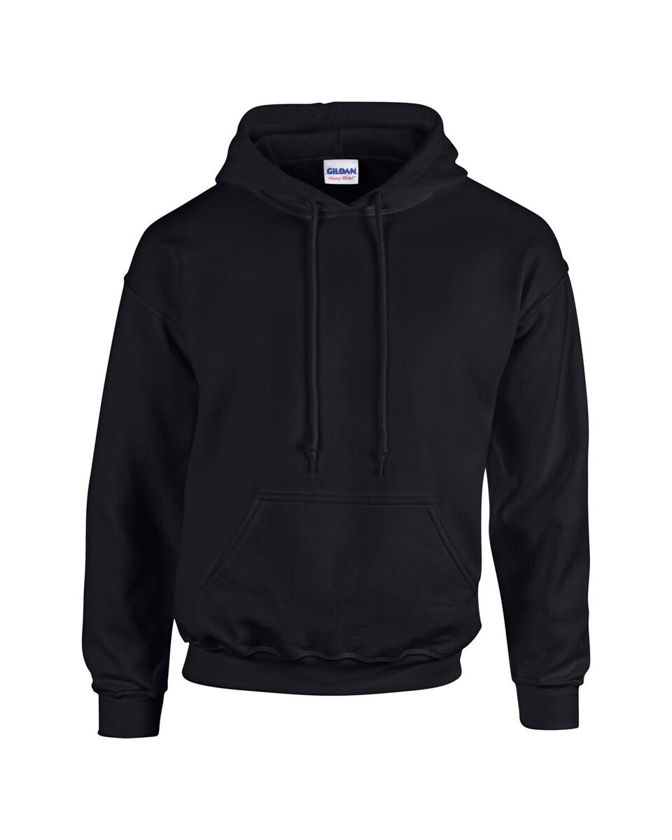 Gildan Heavy Blend Hooded Black Sweatshirt 