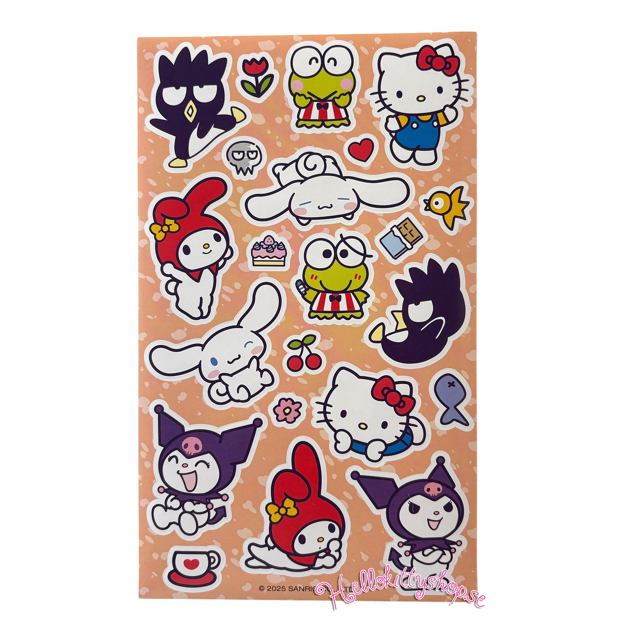 Hello Kitty and Friends Klistermärkesset 5 ark -  113 st - 6