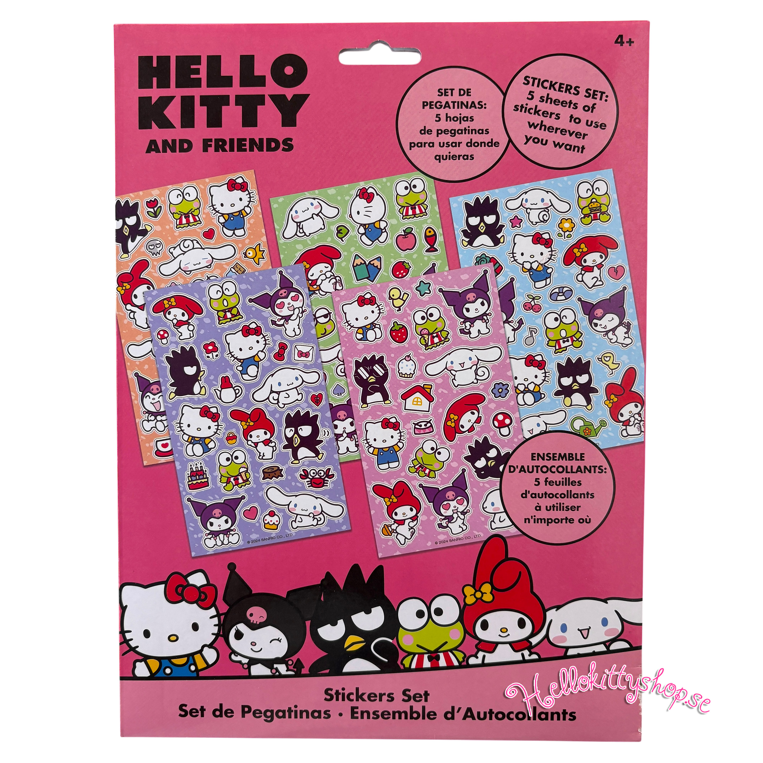 Hello Kitty and Friends Klistermärkesset 5 ark -  113 st - 2
