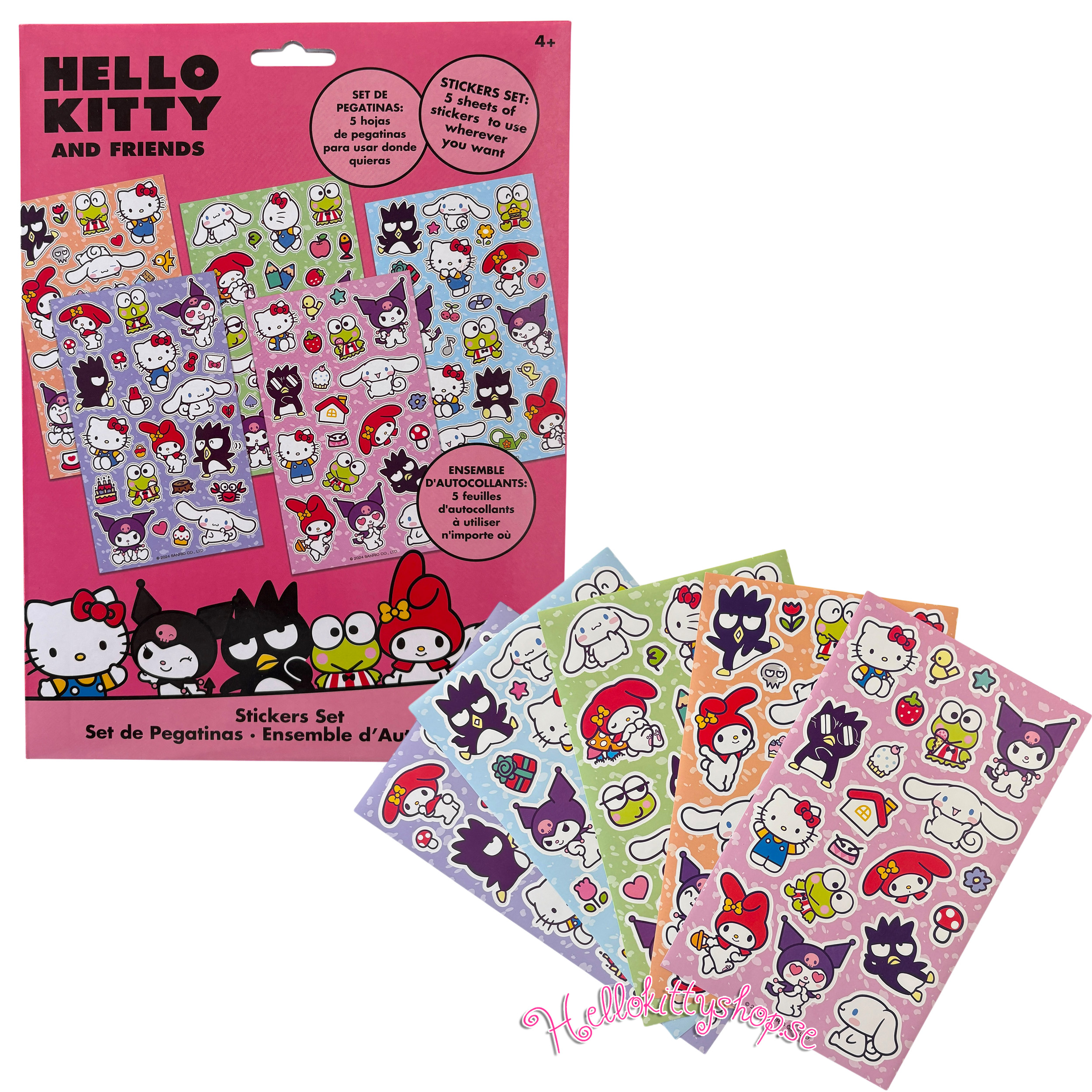 Hello Kitty and Friends Klistermärkesset 5 ark -  113 st