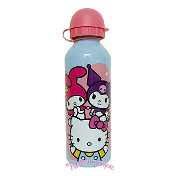 Hello Kitty and Friends Vattenflaska i Aluminium 500 ml - Ljusblå