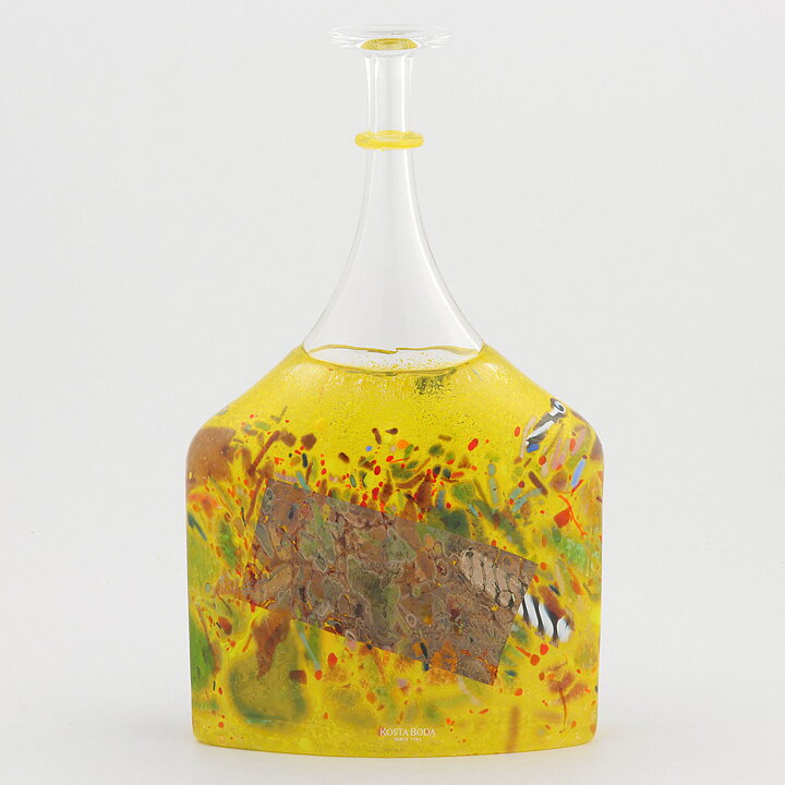 Bertil Vallien (Satellite 1992) Yellow Bottle Vase 24 cm
