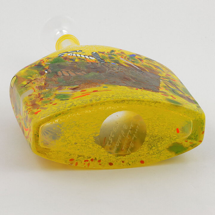 Bertil Vallien (Satellite 1992) Yellow Bottle Vase 24 cm
