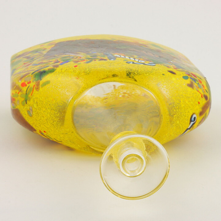 Bertil Vallien (Satellite 1992) Yellow Bottle Vase 24 cm