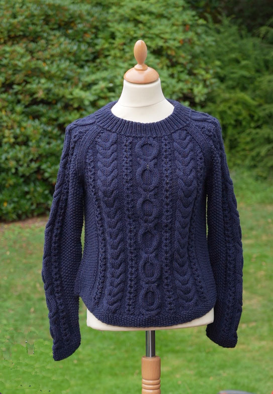 Stickidé - Tröja med irländska flätor i Merino Soft - 2