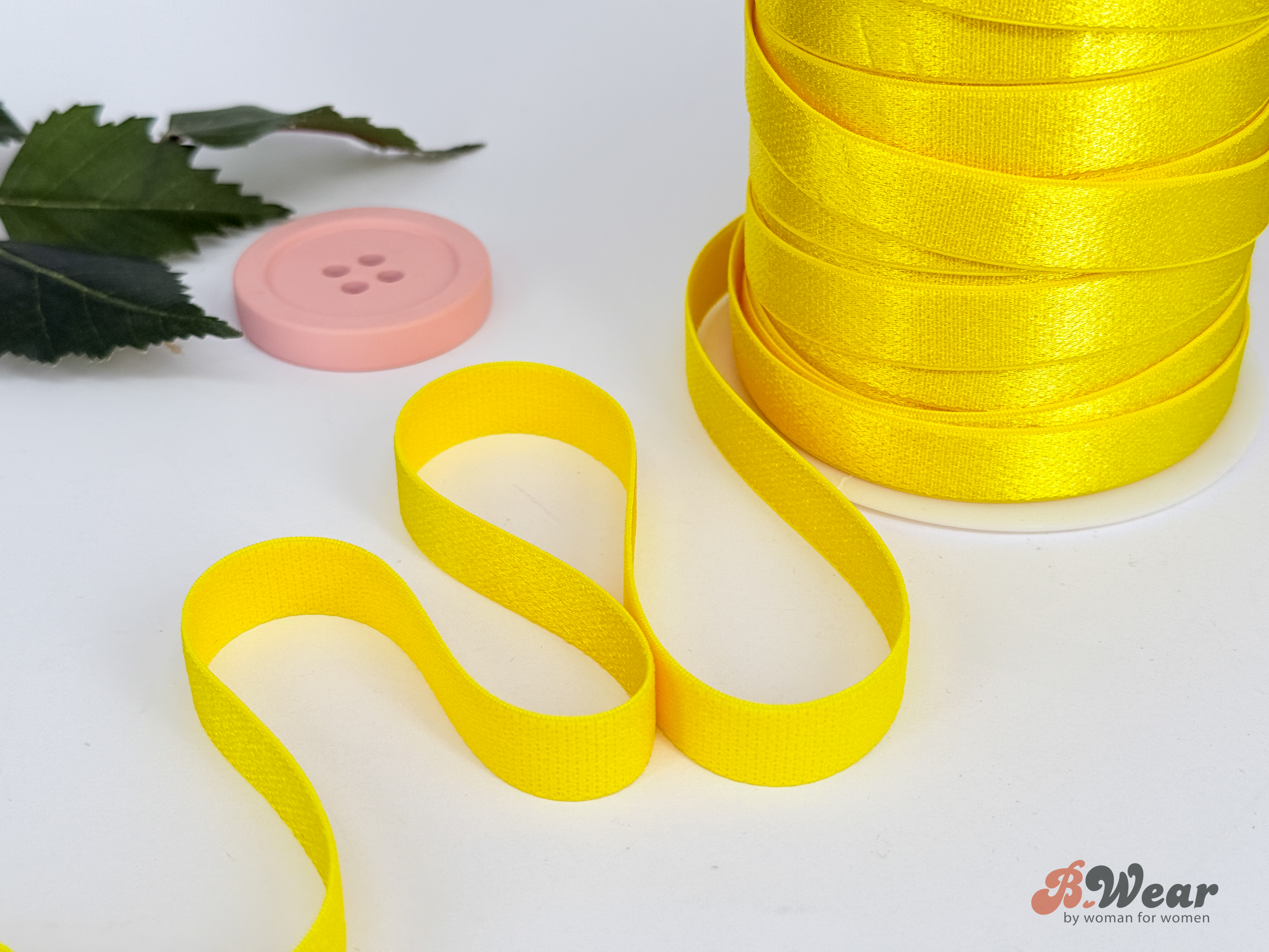 Bra Strap elastic 15 mm - Sunshine yellow - 2