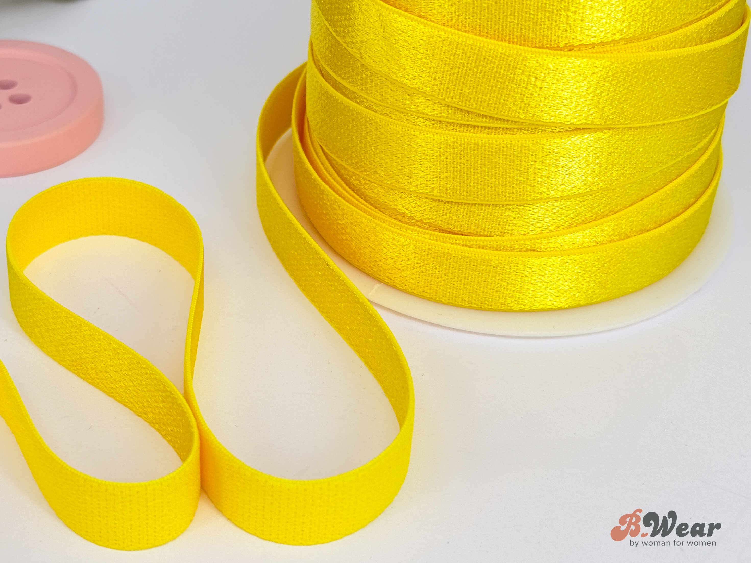 Bra Strap elastic 15 mm - Sunshine yellow