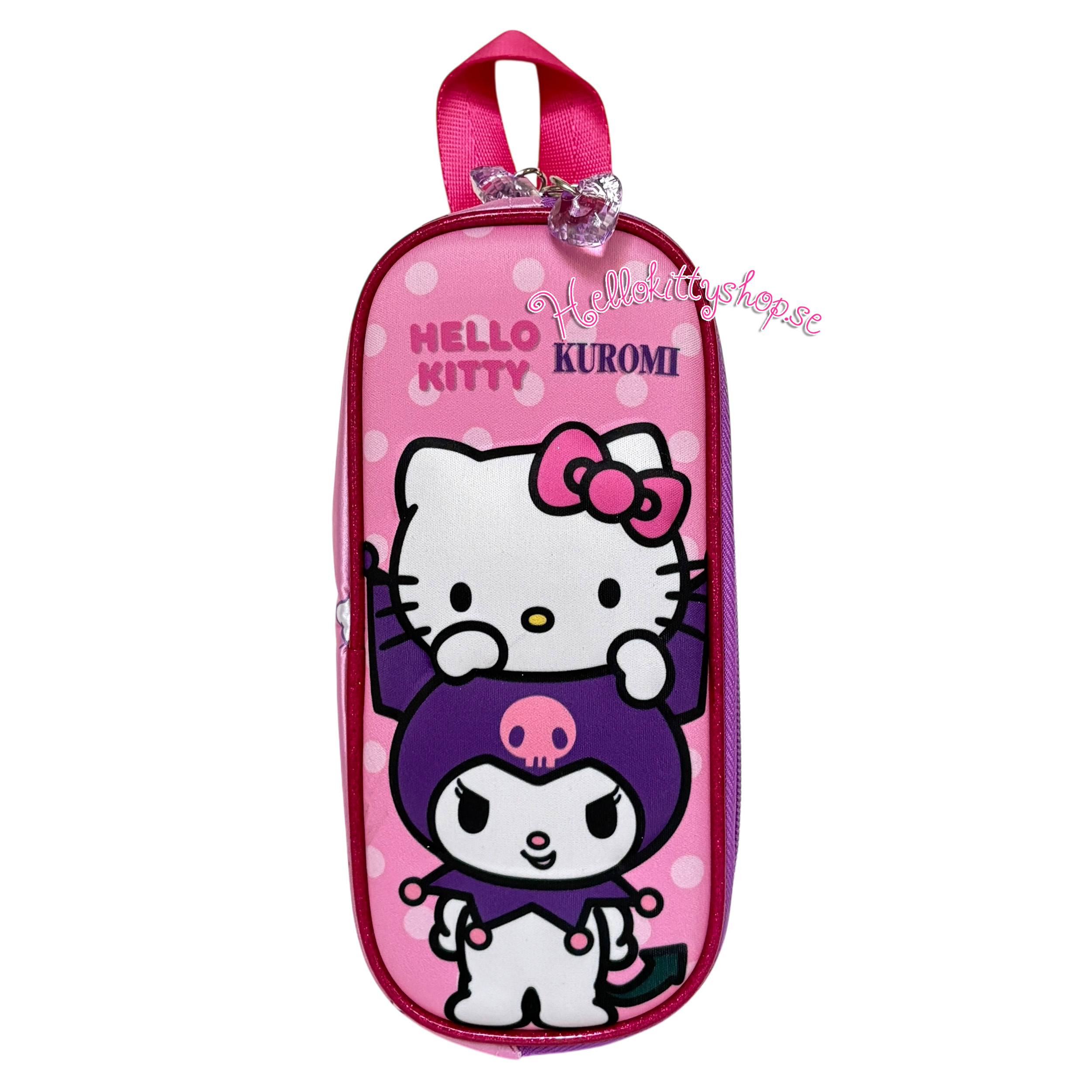 Hello Kitty & Kuromi 3D Präglat Pennfodral/Sminkväska - 2 fack - 4