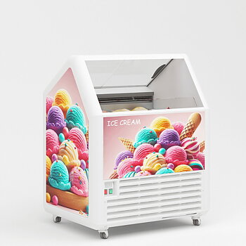 Ice Cream glass counter 7pcs 5-liter glass trays