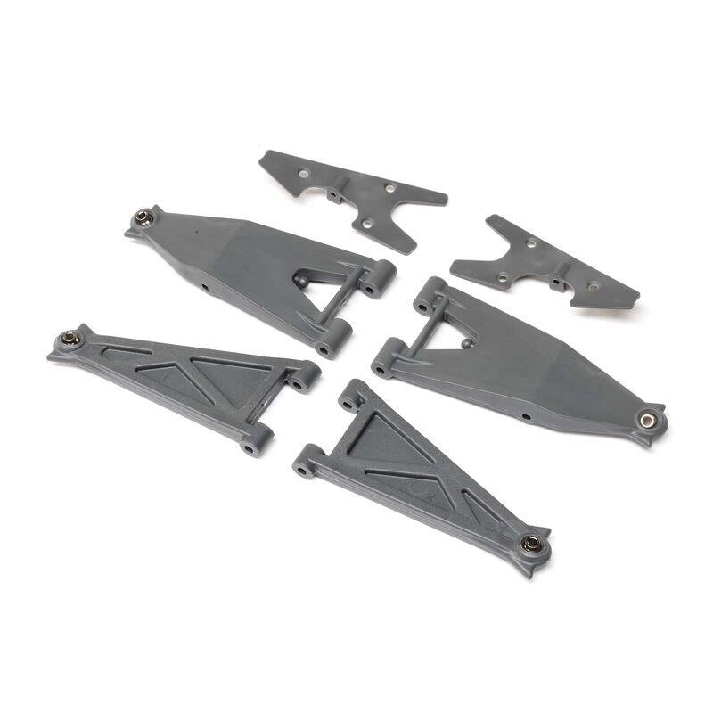LOSI Front Suspension Arm Set, Gray: RZR Rey