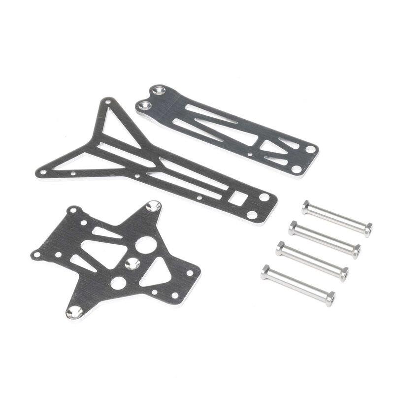 LOSI Top Chassis Brace and Standoffs, Front/Rear: RZR Rey