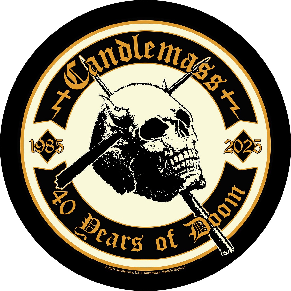 Candlemass 40 Years Of Doom Circular Backpatch