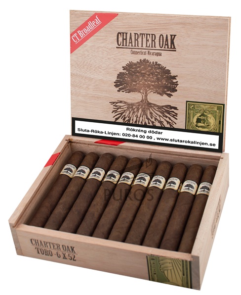 Foundation Charter Oak CT Broadleaf Toro Cigarrlåda 20-pack