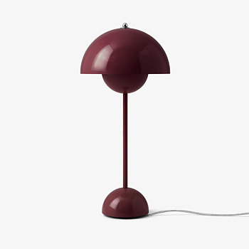 Flowerpot VP3 Bordslampa - Dark plum