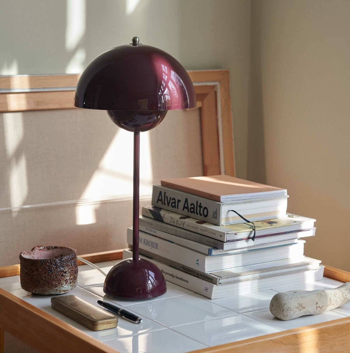 Flowerpot VP3 Bordslampa - Dark plum - 3