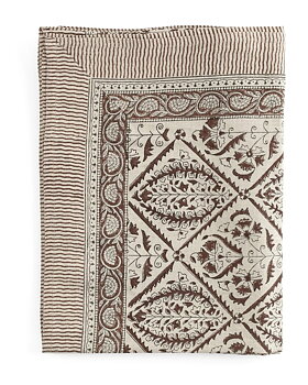 Chamois Linen Tablecloth Jaipur Brown