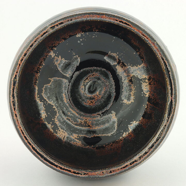 Isak Isaksson (2000s) Unique Chawan Bowl with Black Brown Glaze 12 cm  #6