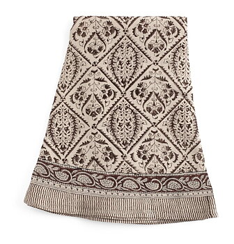 Chamois Round Linen Sheet Jaipur Brown - 220cm