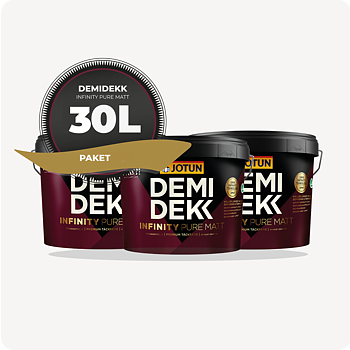 PAKET! FASADFÄRG JOTUN DEMIDEKK INFINITY PURE MATT, 30L