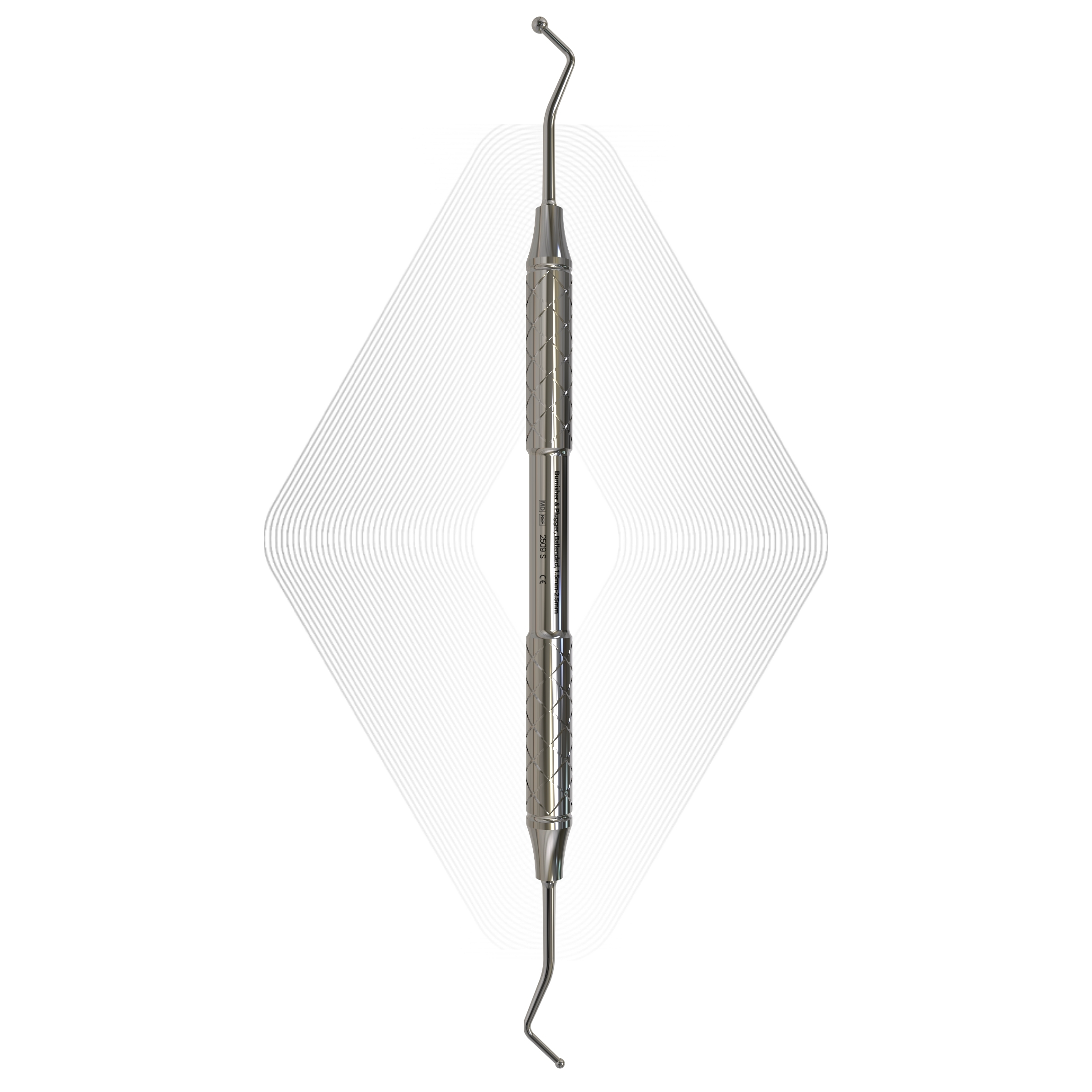 Burnisher & Plugger, Ballended, 1.5mm-2.5mm