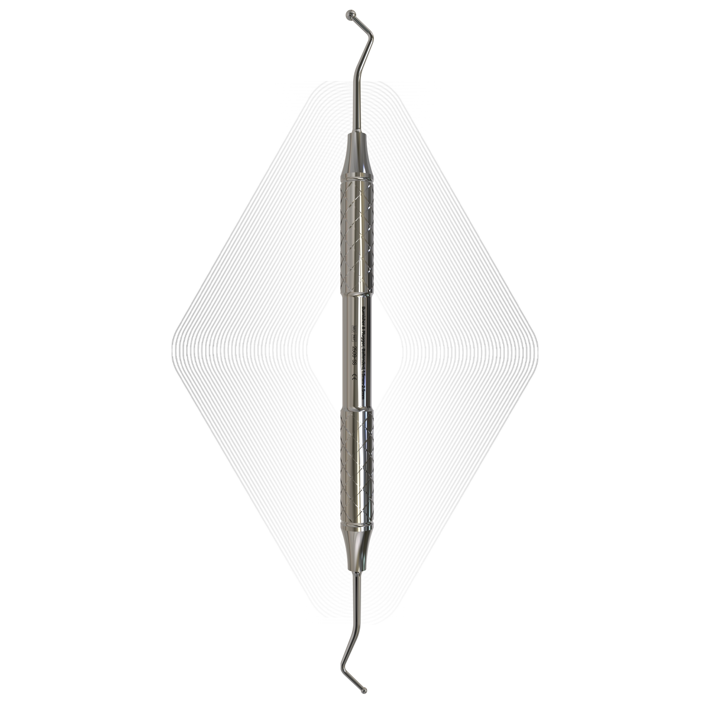 Burnisher & Plugger, Ballended, 1.5mm-2.5mm