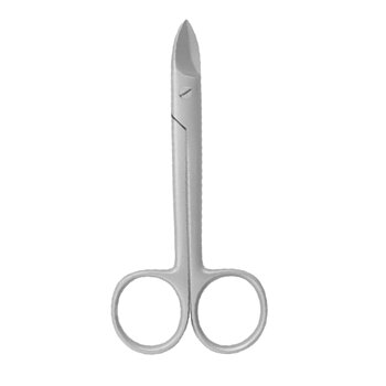 Crown Scissor, BeeBee, Saw Edge, Straight, 13cm