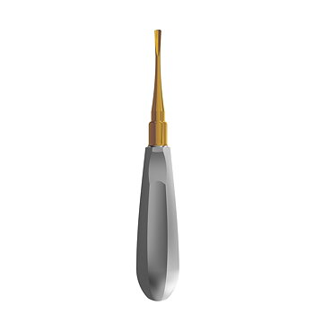 Luxating Elevator Gold, Curved, 4mm