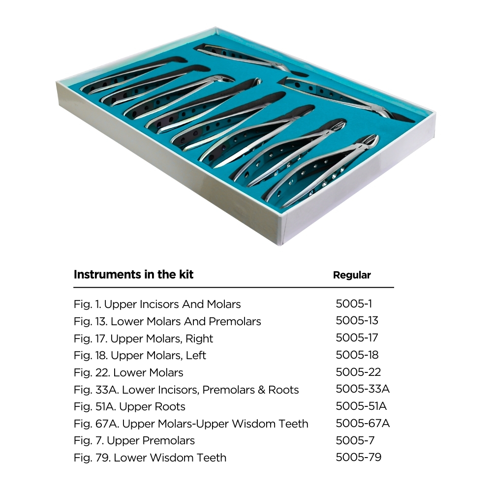 Standard extraction forceps Kit, 10pcs - 2