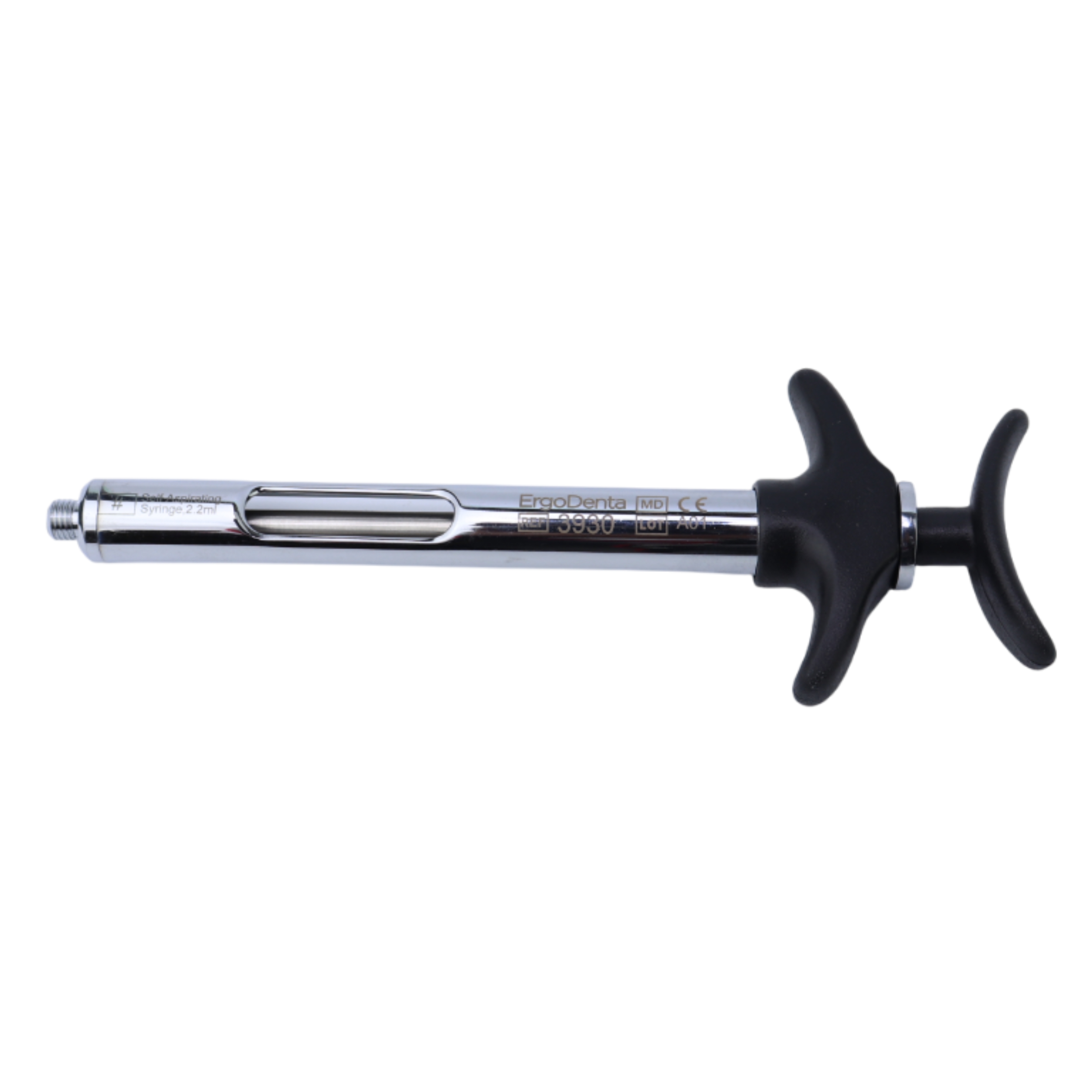 Self Aspirtning Syringe, Plastic and Metal, 2.2 ml,  with Metric Thread - 2
