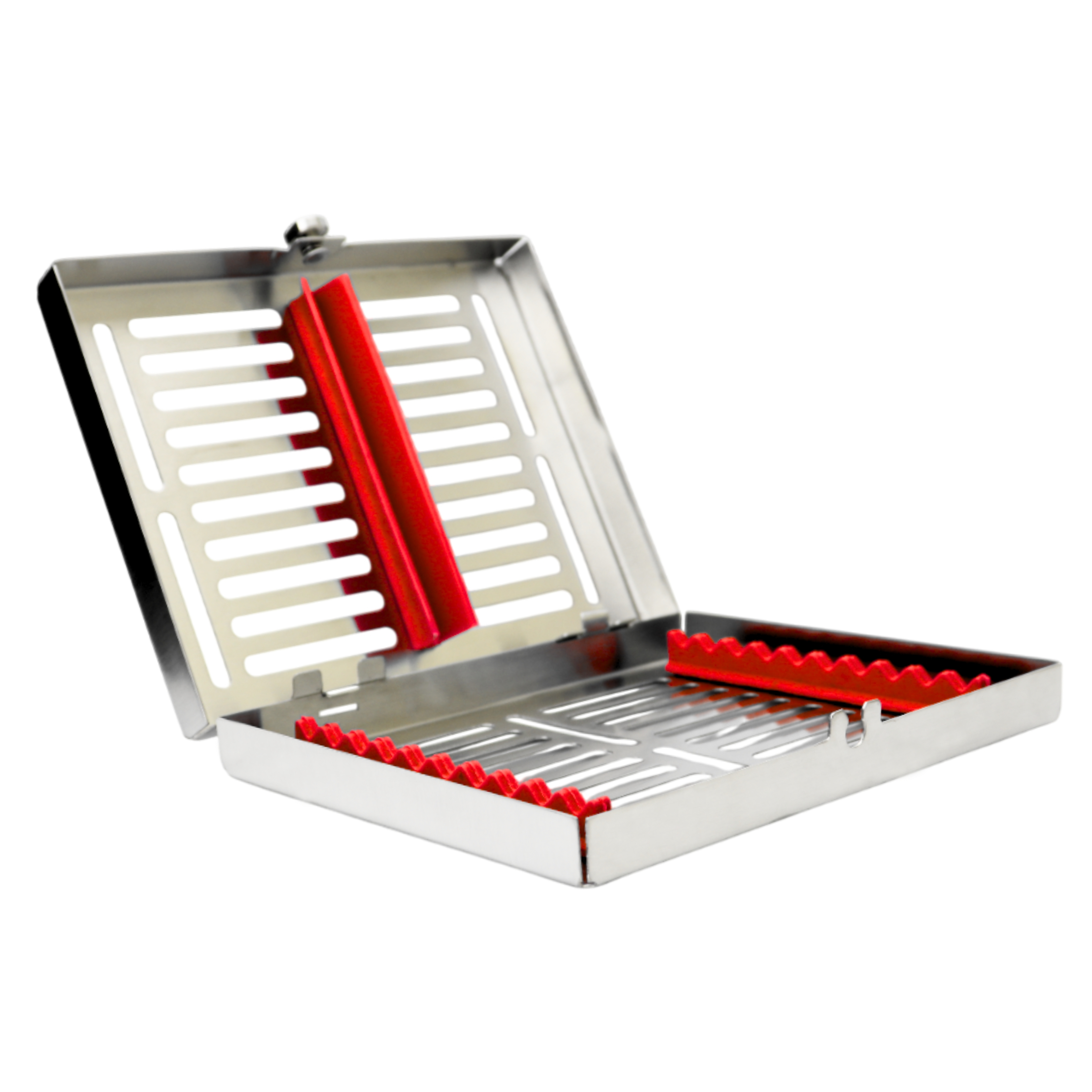 Removable lid, Sterilization cassette for 10, Red