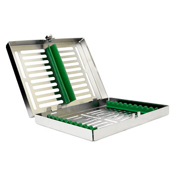 Removable lid, Sterilization cassette for 10, Green