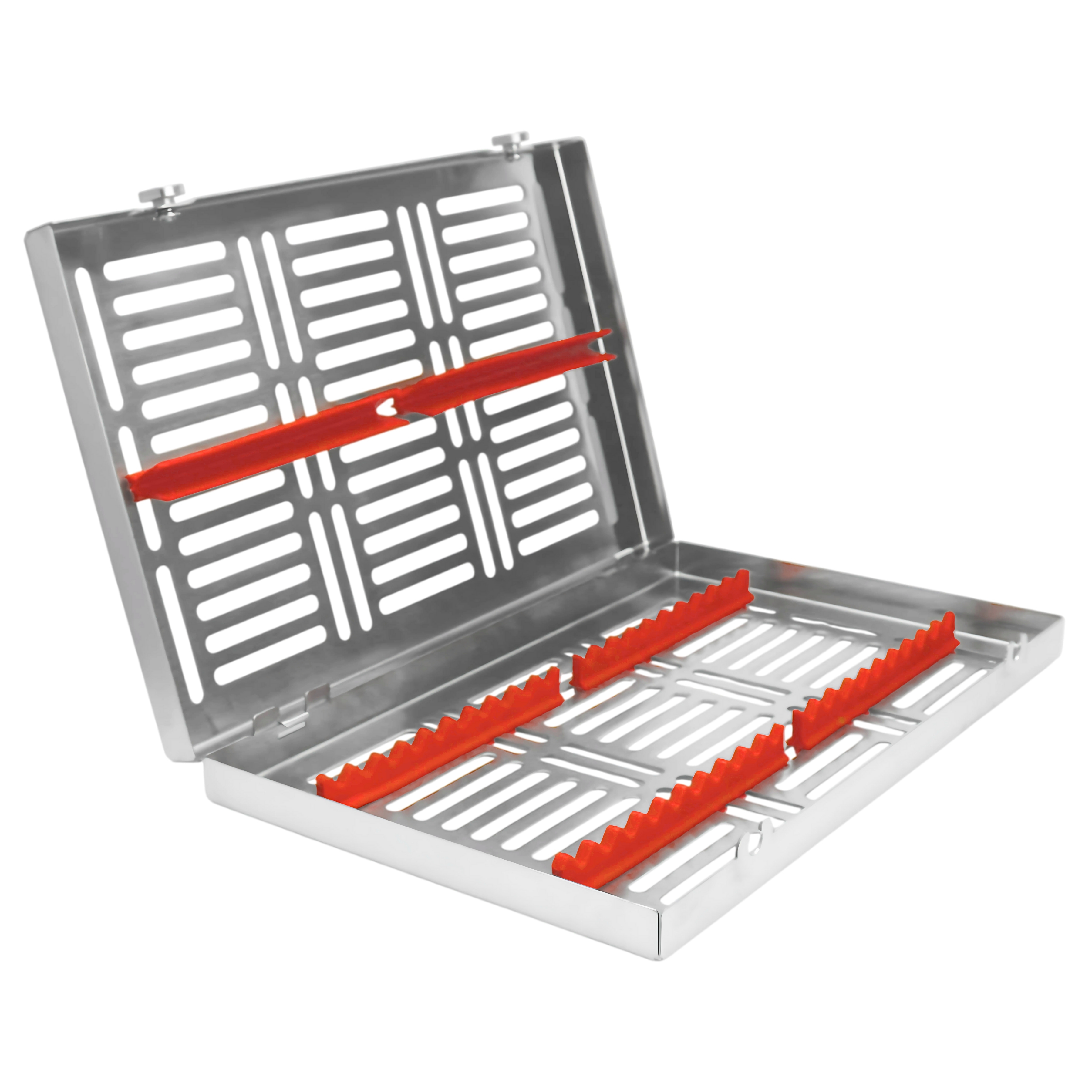 Removable lid, Sterilization cassette for 20, Red