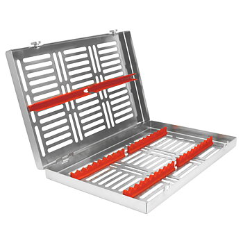 Removable lid, Sterilization cassette for 20, Red