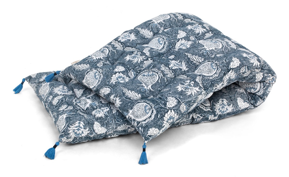 Chamois Seat Cushion Pomegranate Navy Blue 50x150cm