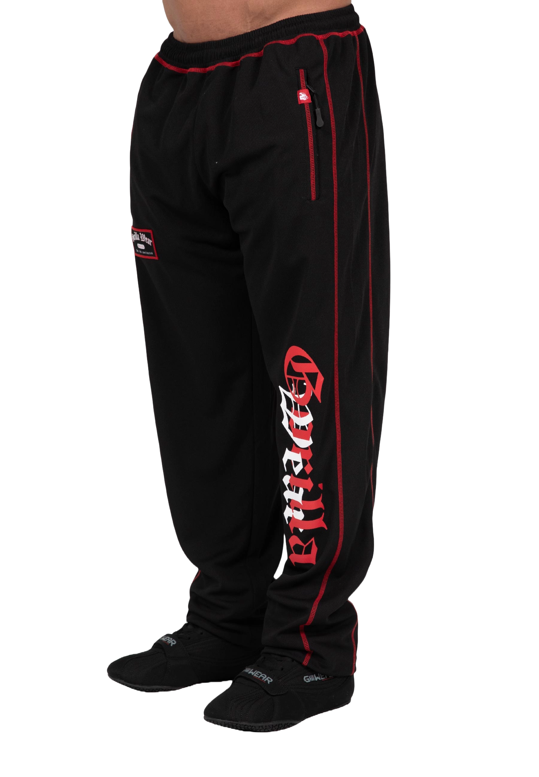 Marlow Mesh Pants, black/red