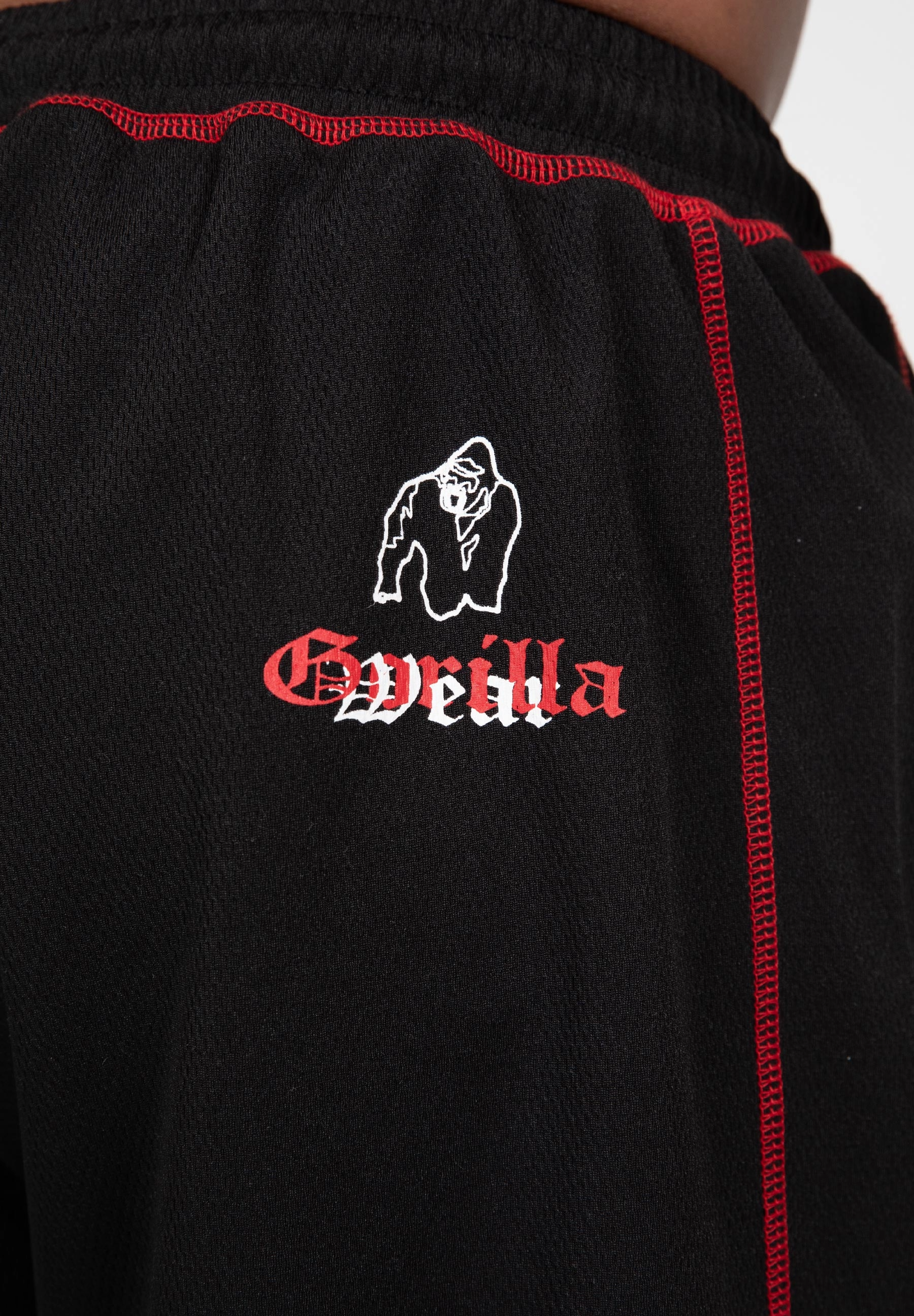 Marlow Mesh Shorts, black/red - 3