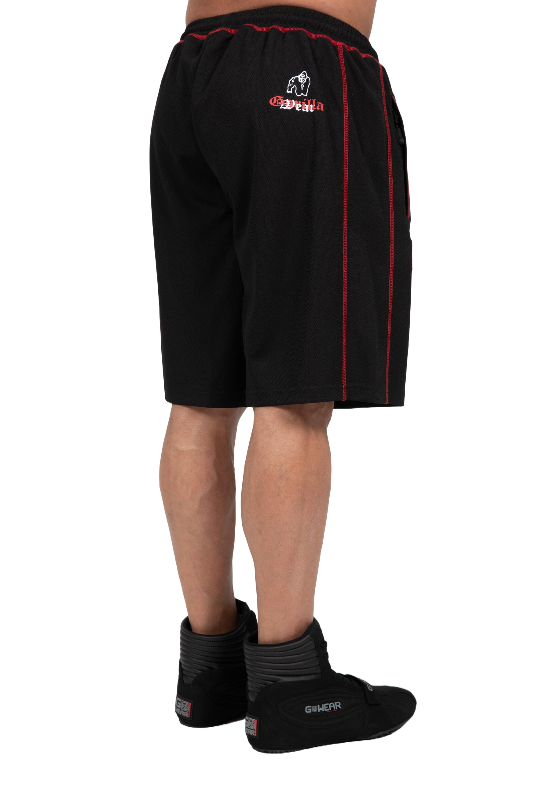Marlow Mesh Shorts, black/red - 9