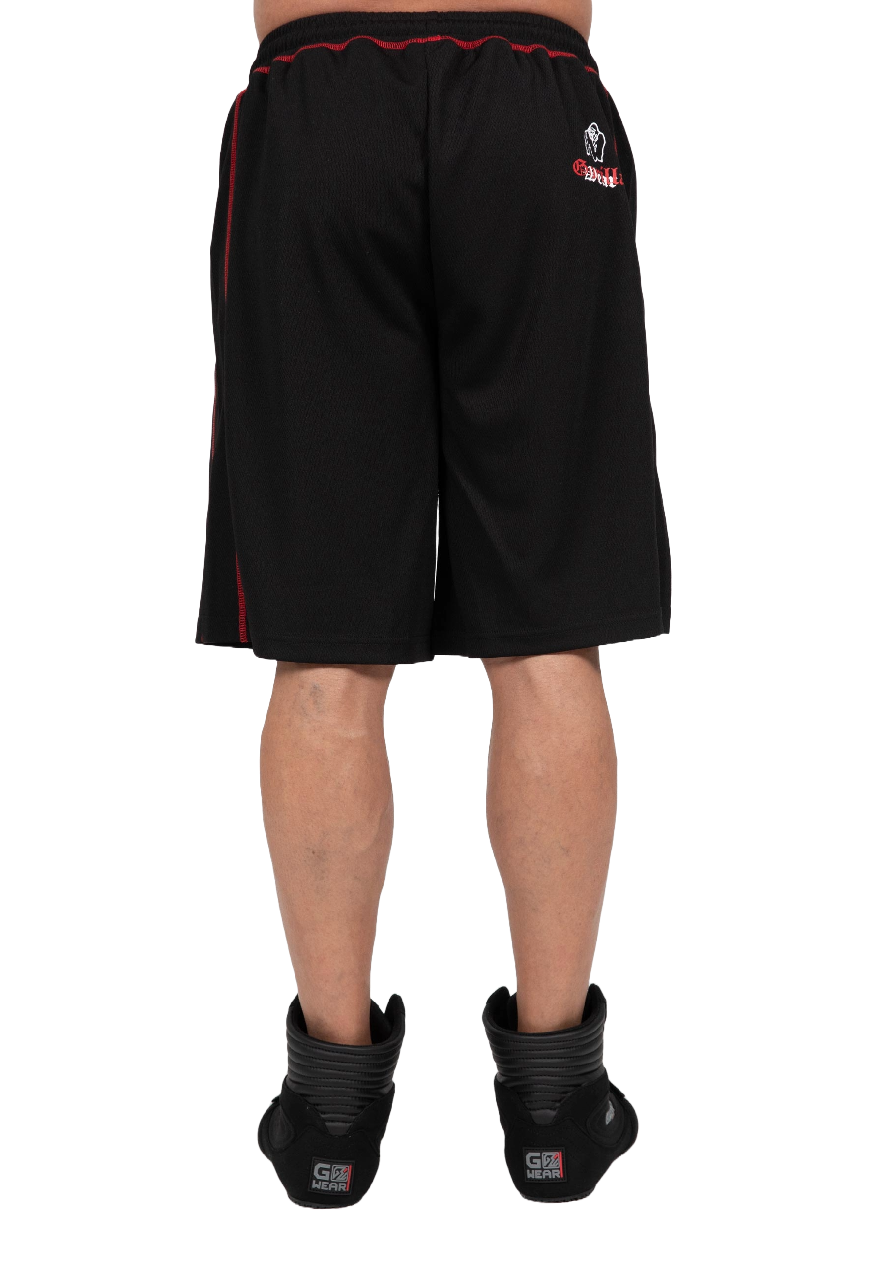 Marlow Mesh Shorts, black/red - 2