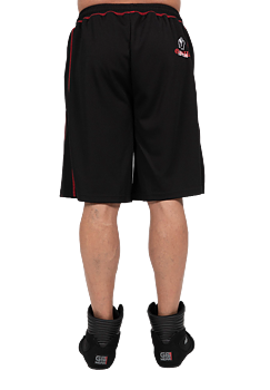 Marlow Mesh Shorts, black/red