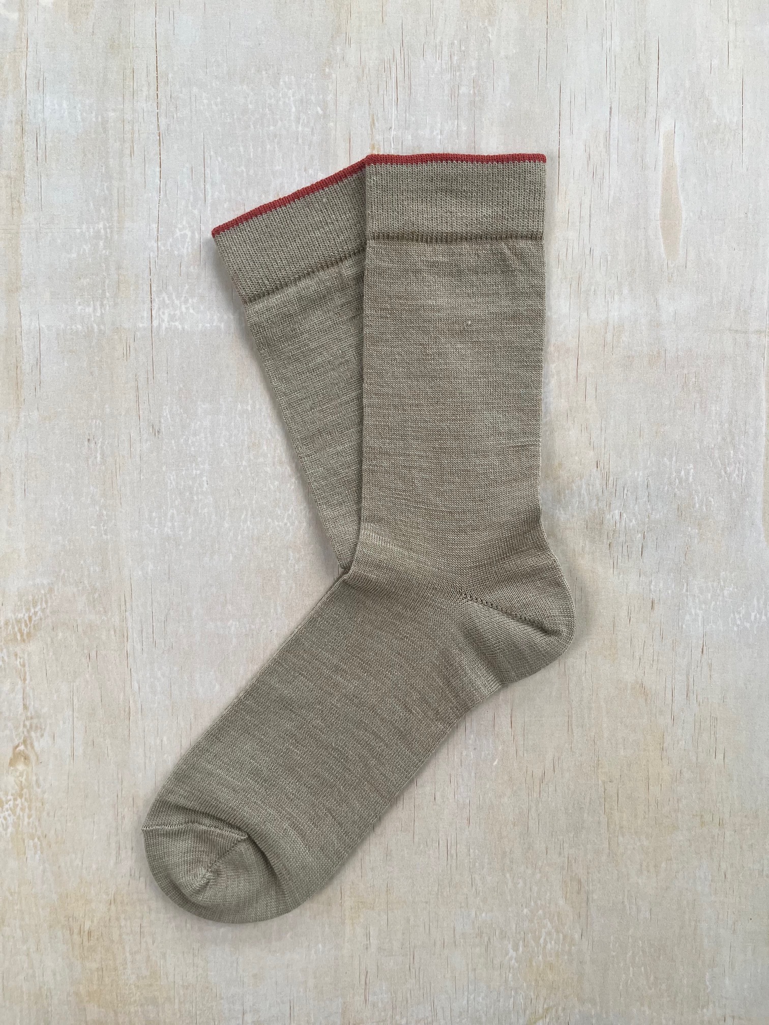 Tunn merinostrumpa Beige - 3