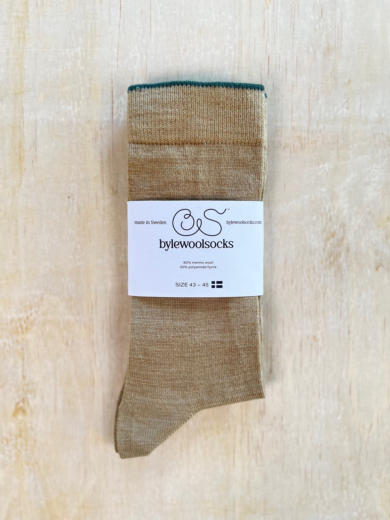 Tunn merinostrumpa Beige - 5