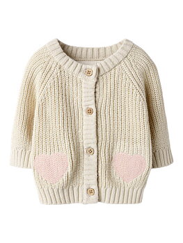 NBFEMLEN LEN LS KNIT CARD LIL Turtledove