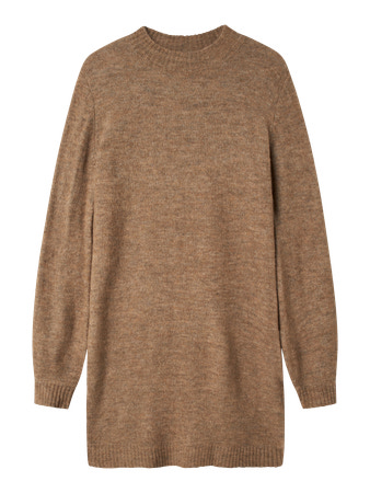 NLFLODET LS SHORT KNIT DRESS Savannah Tan - 3