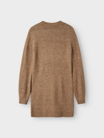 NLFLODET LS SHORT KNIT DRESS Savannah Tan