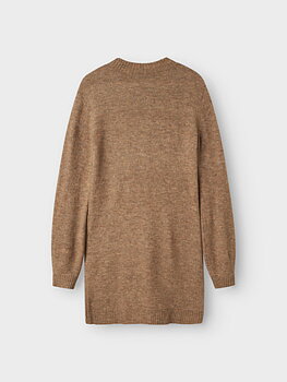 NLFLODET LS SHORT KNIT DRESS Savannah Tan