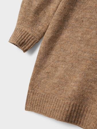 NLFLODET LS SHORT KNIT DRESS Savannah Tan - 2